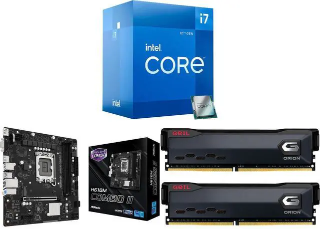 CPU Motherboard Memory Combo - Intel Core i7-12700 Bundle with