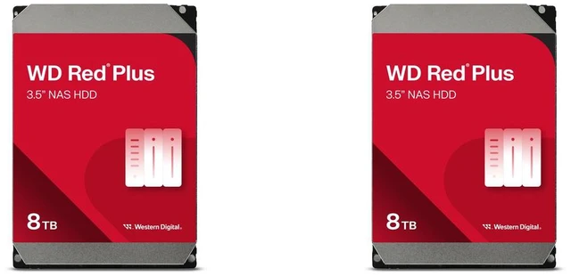 2 x WD Red Plus 8TB 5640 RPM 256MB Cache SATA 6.0Gb/s 3.5