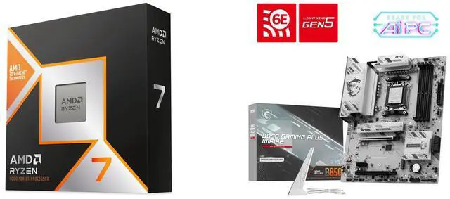 CPU MB Combo - AMD Ryzen 7 9800X3D bundle with MSI B850 GAMING