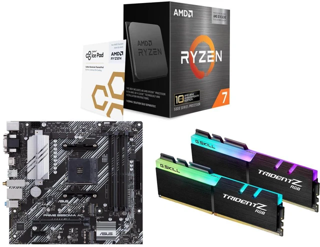 CPU MB MEM Combo - AMD RYZEN 7 5800X3D bundle with ASUS PRIME