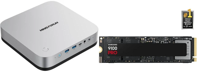 MINISFORUM AI Mini PC X1 Pro-470 AMD Ryzen AI 9 HX 470, 2x5G RJ45