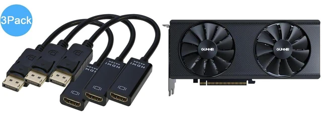 4K Displayport to HDMI Adapter Cable (3Pack), iXever DP to HDMI