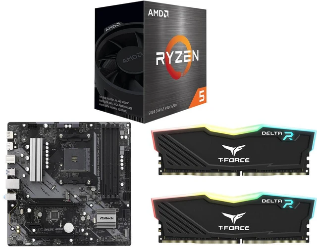 CPU MB MEM Combo - AMD Ryzen 5 5500 bundle with ASRock B550M