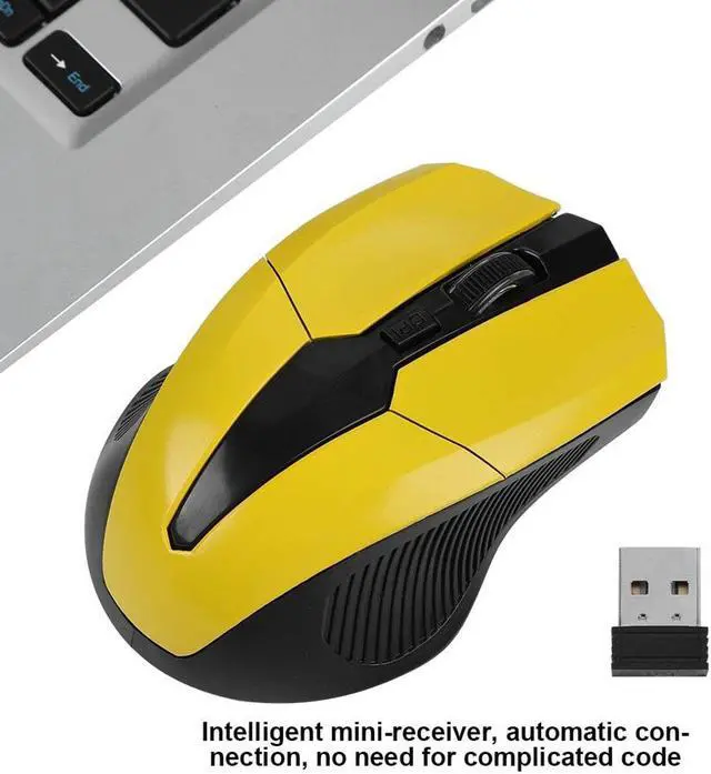 Alt view image 2 of 6 - Portable 319 2.4Ghz Wireless Mouse Adjustable 1200DPI Optical Gaming Mouse Wireless Home Office Game Mice for PC Computer Laptop