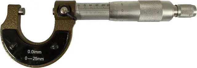 Alt view image 2 of 5 - 0-25mm Metric Utility Micrometer with Storage Case, 0.01mm Accuracy