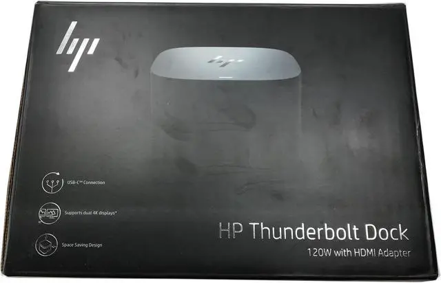 Main image of HP Thunderbolt Dock 120W with HDMI Adapter, Universal USB-C Docking Station 6HP48AA#ABL New OpenBox