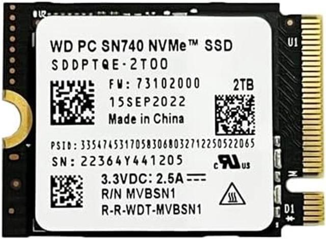 Western Digital SN740 NVME M.2 2230 SSD 2TB SDDPTQE-2T00 - OEM