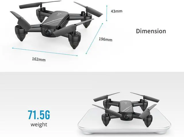 Alt view image 5 of 7 - Holy Stone HS650 GPS Drone Voice control FPV 1080p HD Camera Three speed control Profissional Wifi RC Drones Selfie Quadcopter Drones Toys for Boys Girls Best Birthday Gift