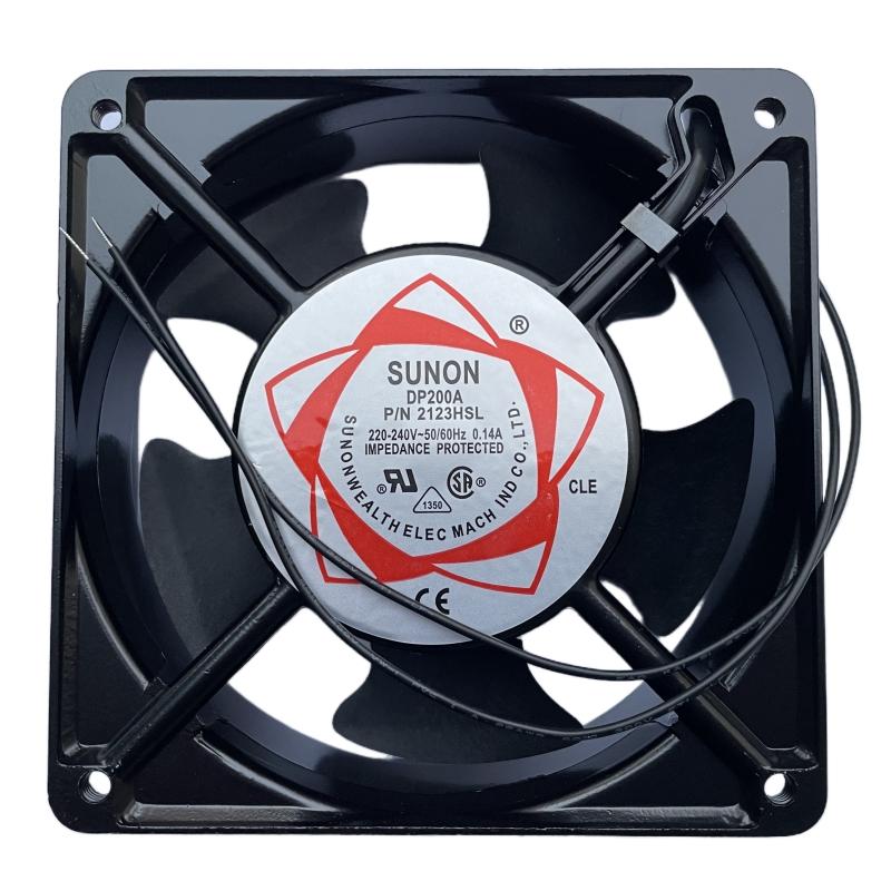 New DP200A 2123HSL Cooling for SUNON Cooler 120 * 120 * 38mm 220V-240V 0.14A 2Wires Square Fan 1