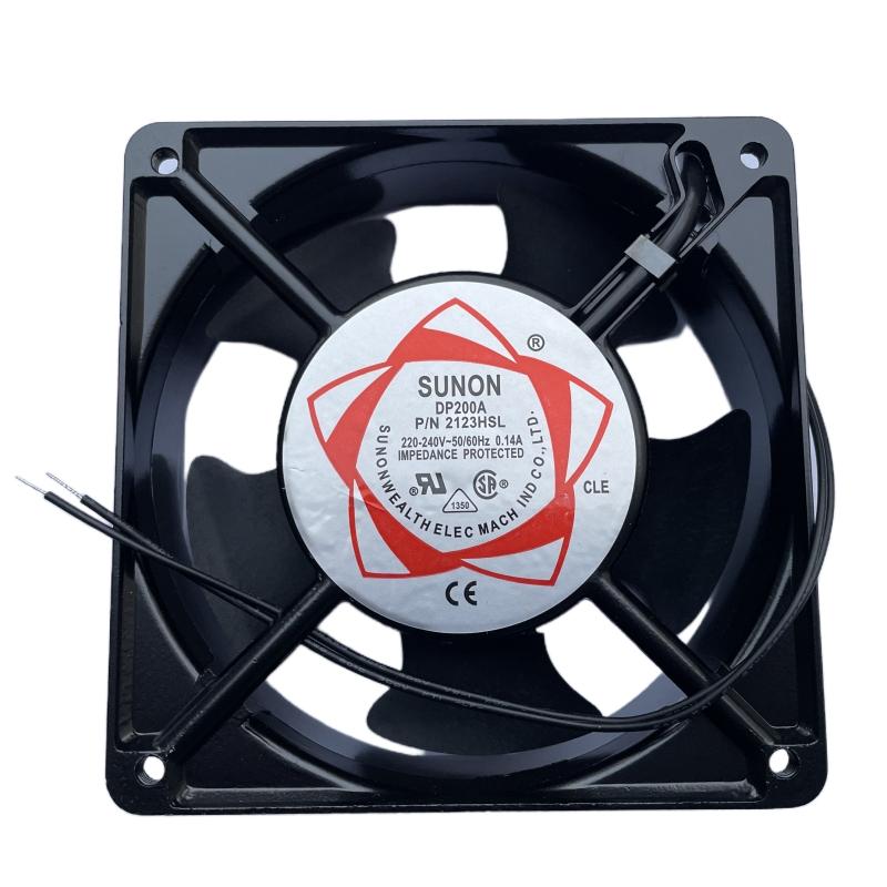 New DP200A 2123HSL Cooling for SUNON Cooler 120 * 120 * 38mm 220V-240V 0.14A 2Wires Square Fan 2