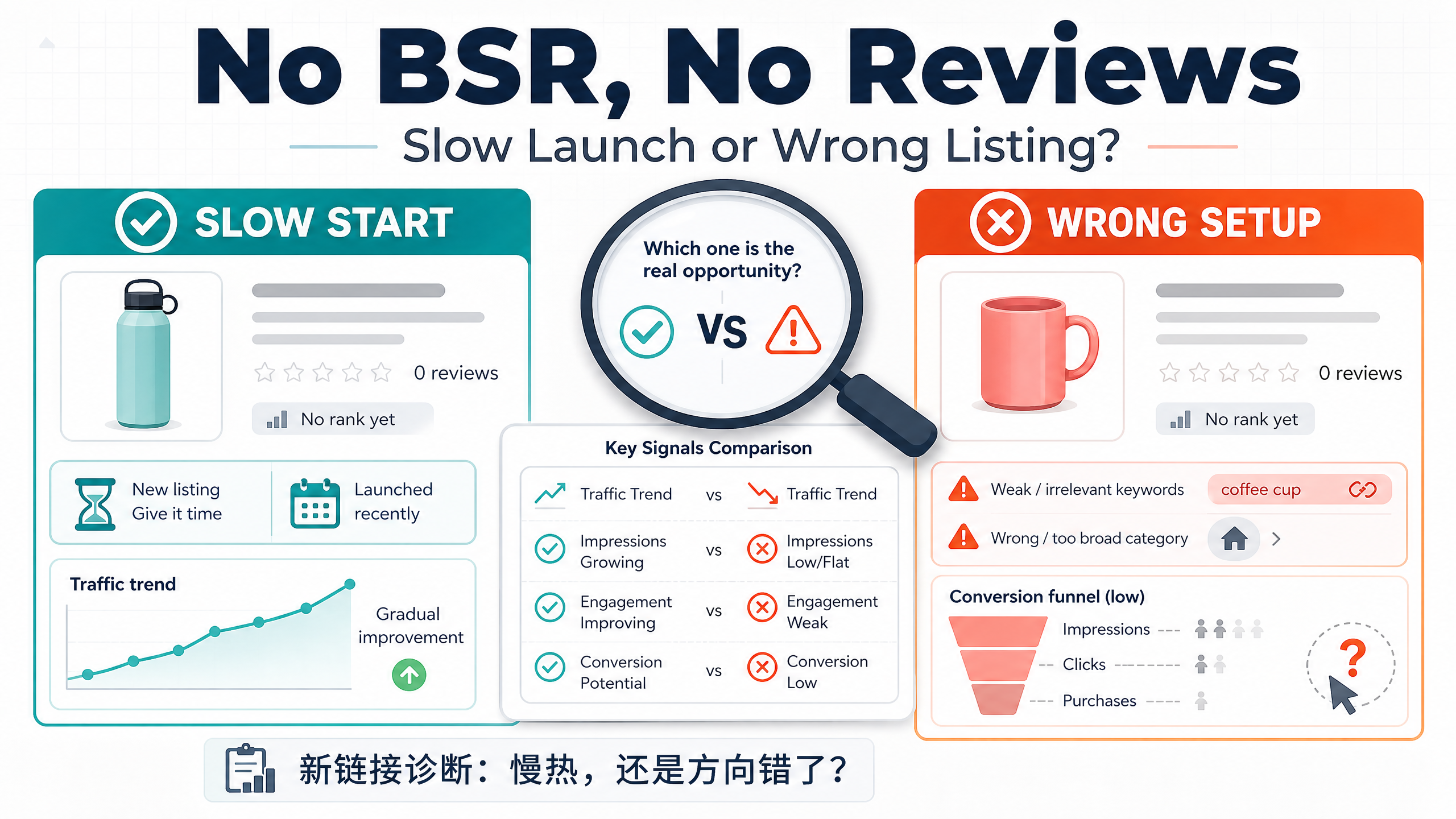 没 BSR、没评价：怎么判断新品是「还没起量」还是「方向本来就错了」