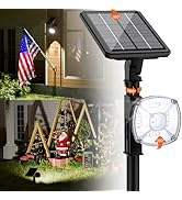 Solar Spotlights Outdoor Waterproof IP67,Cool White LED Floodlight,4 Pack,360°Adjustable Prowered...