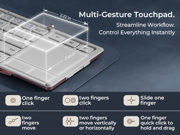 Foldable Keyboard with Touchpad