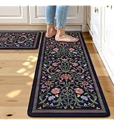 Collive Anti Fatigue Kitchen Mats, Cushioned Kitchen Rugs Set of 2 Waterproof Non Slip Desk Mat, ...