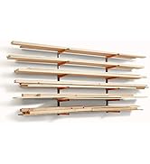 Bora Wood Organizer and Lumber Storage Metal Rack with 6-Level Wall Mount – Indoor and Outdoor Us...