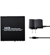 Mcbazel Scart Hdmi to Hdmi Video Converter Box 1080p Scaler 3.5mm Coaxial Audio Output for Game C...