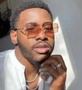 LASPOR Silver Rimless Sunglasses Rectangle for Men and Women 90s 2000s Retro Vintage Square Frame...