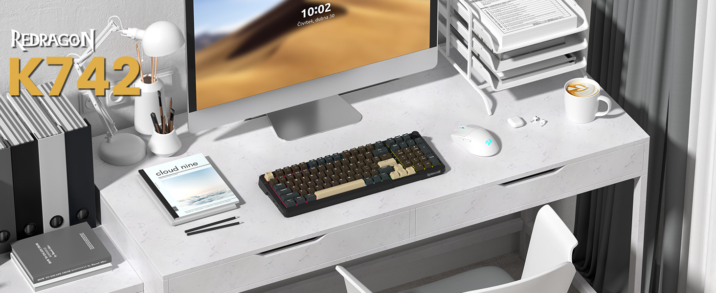 Redragon K742 Wireless Mechanical Gaming Keyboard with Knob