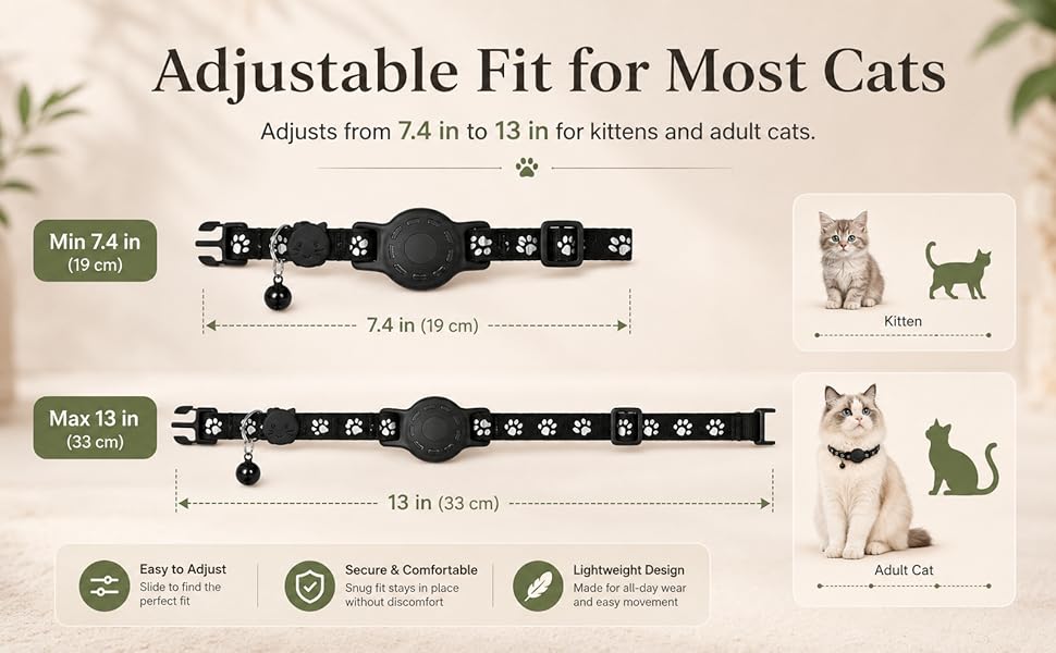 GPS Collar for Cats,Pet Tracker (Android Only) Smart tag