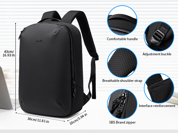 work laptop backpack for men Detail display