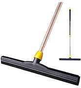 Yocada Floor Squeegee Scrubber Adjustable Telescopic Pole Heavy Duty Household Broom EVA Foam Bla...