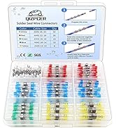 110 Pcs Heat Shrink Wire Connectors, Solder Seal Butt Connectors Kit Waterproof Marine Electrical...