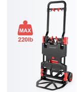2-in-1 Folding Hand Truck Dolly 330LB Load Carrying,Hand Truck Foldable Dolly
