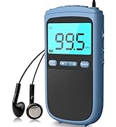 Portable AM/FM/SW Radio with Best Reception,900mAh Walkman Radio with LCD Display, Digital AM FM ...