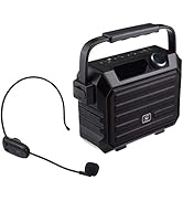 Portable Mini Bluetooth PA System with Wireless Headset Microphone 30W Personal Pa Speaker Rechar...