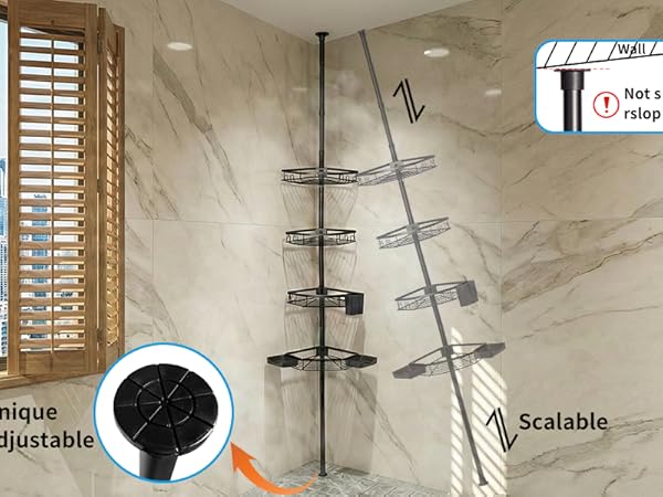 Floor to Ceiling Shower Organizer
