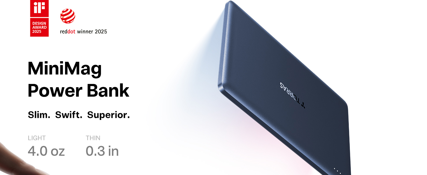 minimag power bank, slim.swift.superior ,light4.0 oz ,thin 0.3 in