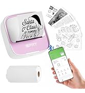 iDPRT Portable Mini Thermal Sticker Printer, Bluetooth Inkless Printers with 1 Roll Sticker Paper...