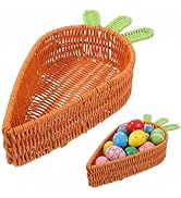 ABOOFAN Rattan Woven Basket Carrot Shaped Handwoven Wicker Storage Basket Decorative Fruit Candy ...
