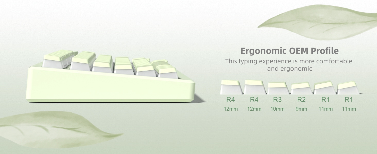 Womier Mechanical Keybaord Keycaps Pudding, PBT Cute Keycaps, Shine Through Key Cap