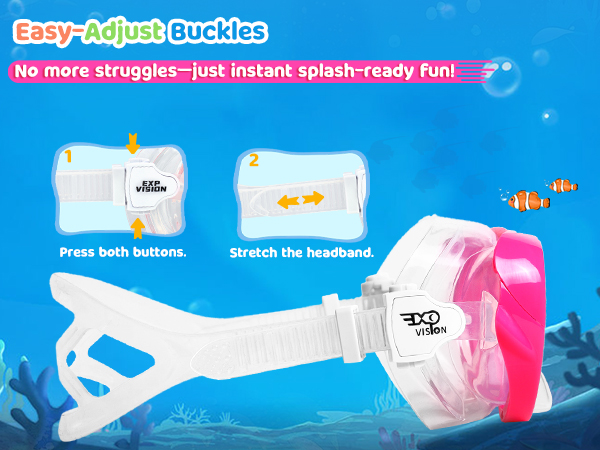 Kids Goggles with Nose Cover Kids Swim Goggles180° Clear View Snorkel Diving Mask for 5-15 Anti-Fog