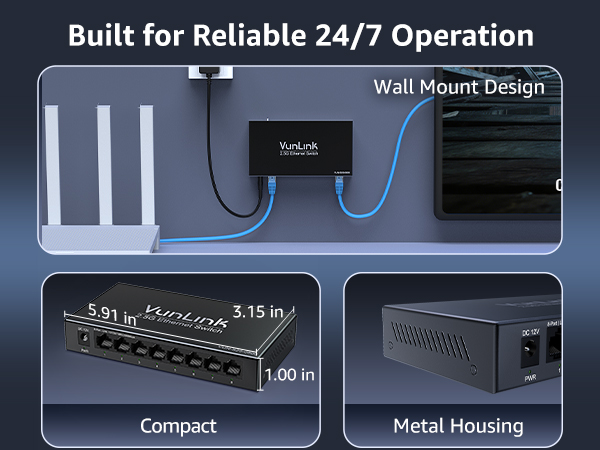 VunLink 8-Port 2.5G Ethernet Switch