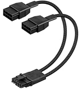 YANBORONSN 16AWG PCIE 5.0 GPU Power Extension Cable,12VHPWR 16 Pin(12+4) GPU Male to 2 X 8Pin PCI...