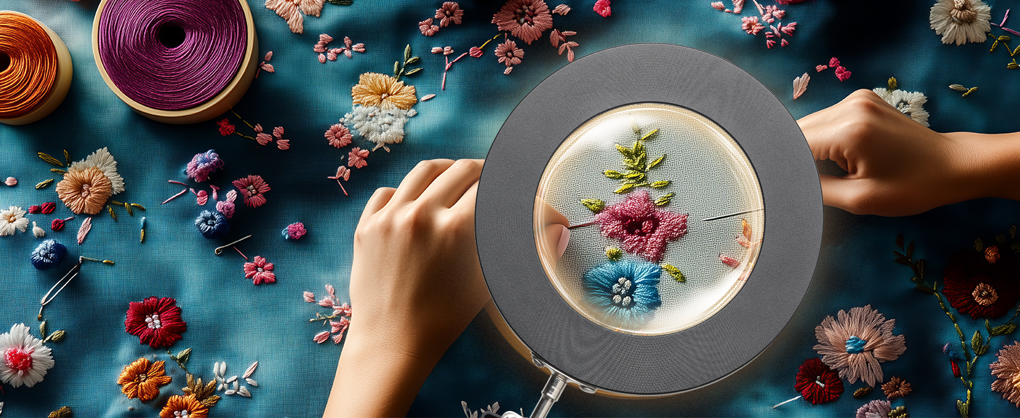 cross stitch magnifier with light