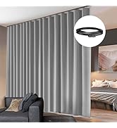 hoeflife Room Dividers Blackout Curtains Track Ceiling Mount Ceiling Track for Curtain Living Roo...