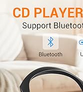 portable cd player boombox am fm radio with bluetooth