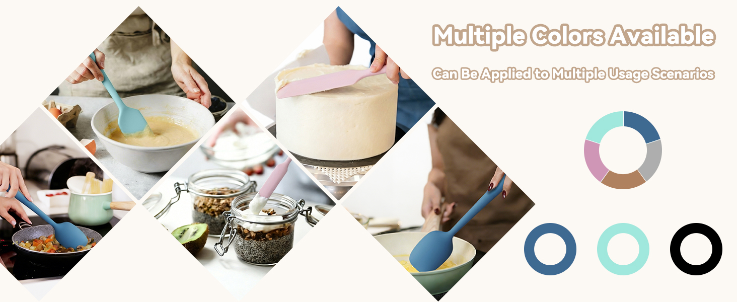 Large silicone spatula make the silicone kitchen utensils set ideal for high heat cooking and baking