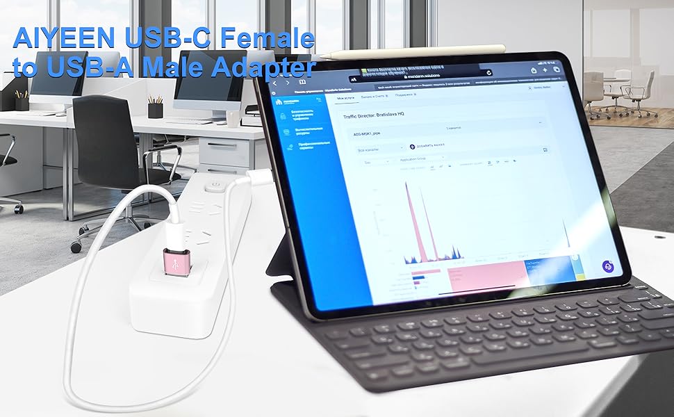 AIYEEN USB-C Female to USB-A Male Adapter