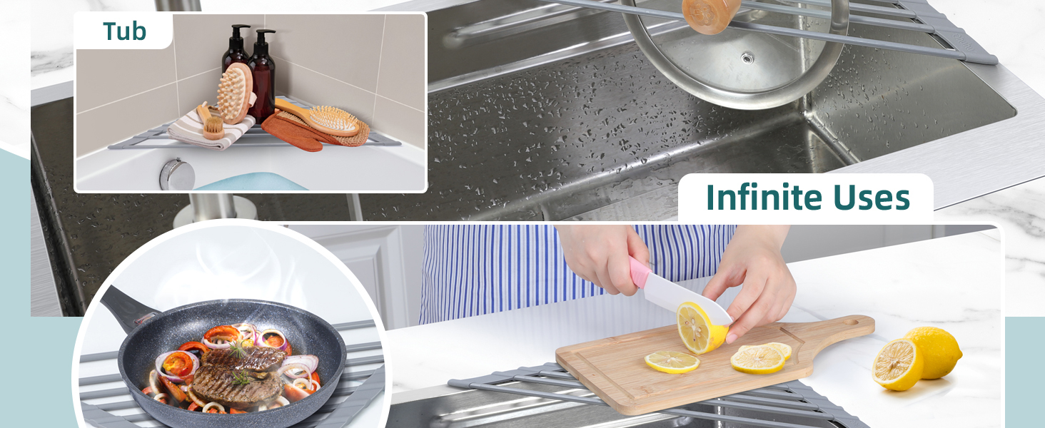 over the sink dish drying rack