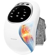 Cordless Knee Massager with Heat, 3-in-1 Smart Portable Knee Massager with Multi-Function LED Scr...