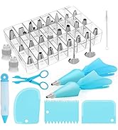 Kootek 42pcs Piping Bags and Tips Set, Cake Decorating Supplies Kits for Baking with 30 Numbered ...