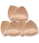 WMugthome 3 Pairs Sewn Bra Pads Push Up of Triangle Inserts for Replacements Bikini Top and Sport...
