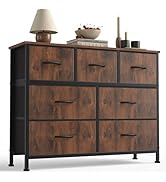 Sweetcrispy 7 Drawer Dresser with Fabric Bins Fabric Storage Tower Organizer for Bedroom Closet H...