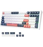 Redragon K723 Wireless Mechanical Gaming Keyboard Creamy, Bluetooth/2.4G/USB-C Wired, RGB Backlit...