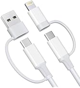 USB C Cable, 4-in-1 USB C to USB C Cable 6FT, 60W Fast Charging/Charger Cord with USB A+Type C fo...