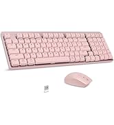 LeadsaiL FA98 Wireless Mechanical Keyboard and Mouse, 2.4Ghz Cordless Mechanical Keyboard and Sil...